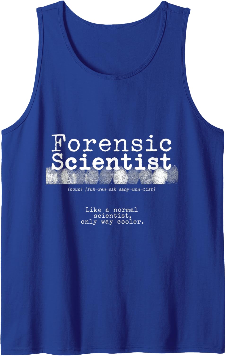 Forensic Science Microscopy Crime Lab Sleeveless Tank Top - Royal Blue
