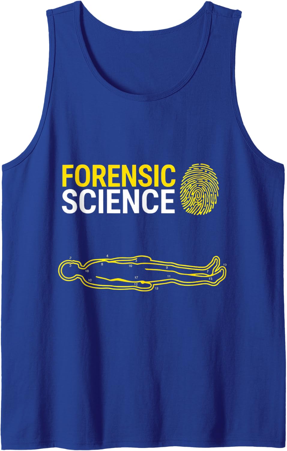 Forensic Science Fingerprint Crime Lab Sleeveless Tank Top - Royal Blue