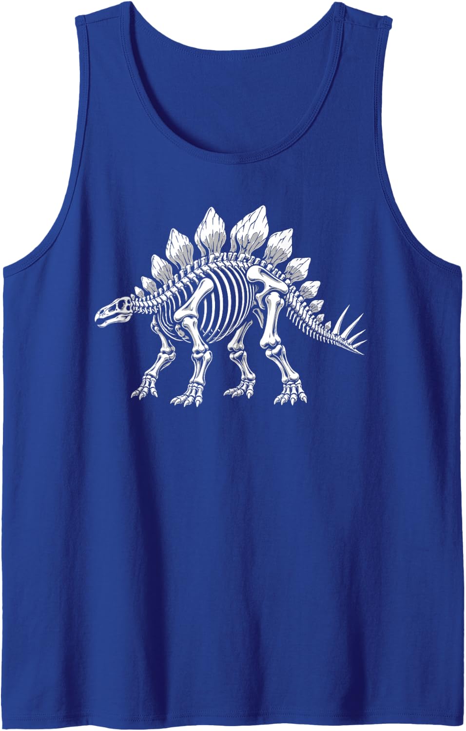 Stegosaurus Skeleton Dinosaur Paleontology Fossil Kids Sleeveless Tank Top - Royal Blue