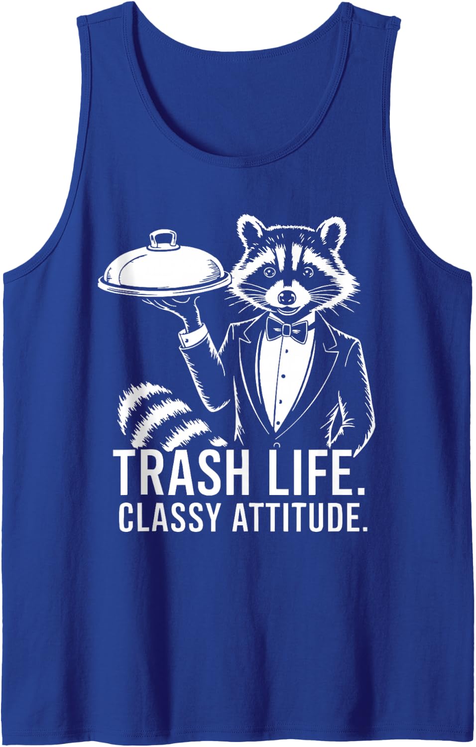 Trash Panda Raccoon Gifts Funny Raccoon Animal Humor Meme Sleeveless Tank Top - Royal Blue