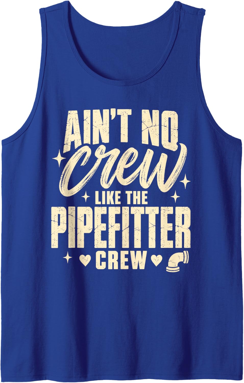 Ain't No Crew Like The Pipefitter Crew Plumber Sleeveless Tank Top - Royal Blue