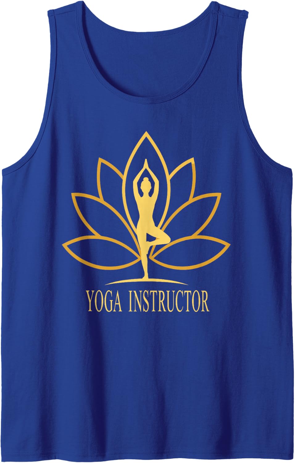 Yoga Instructor Art for Men Women Kids Yoga Teacher Sleeveless Tank Top - Royal Blue