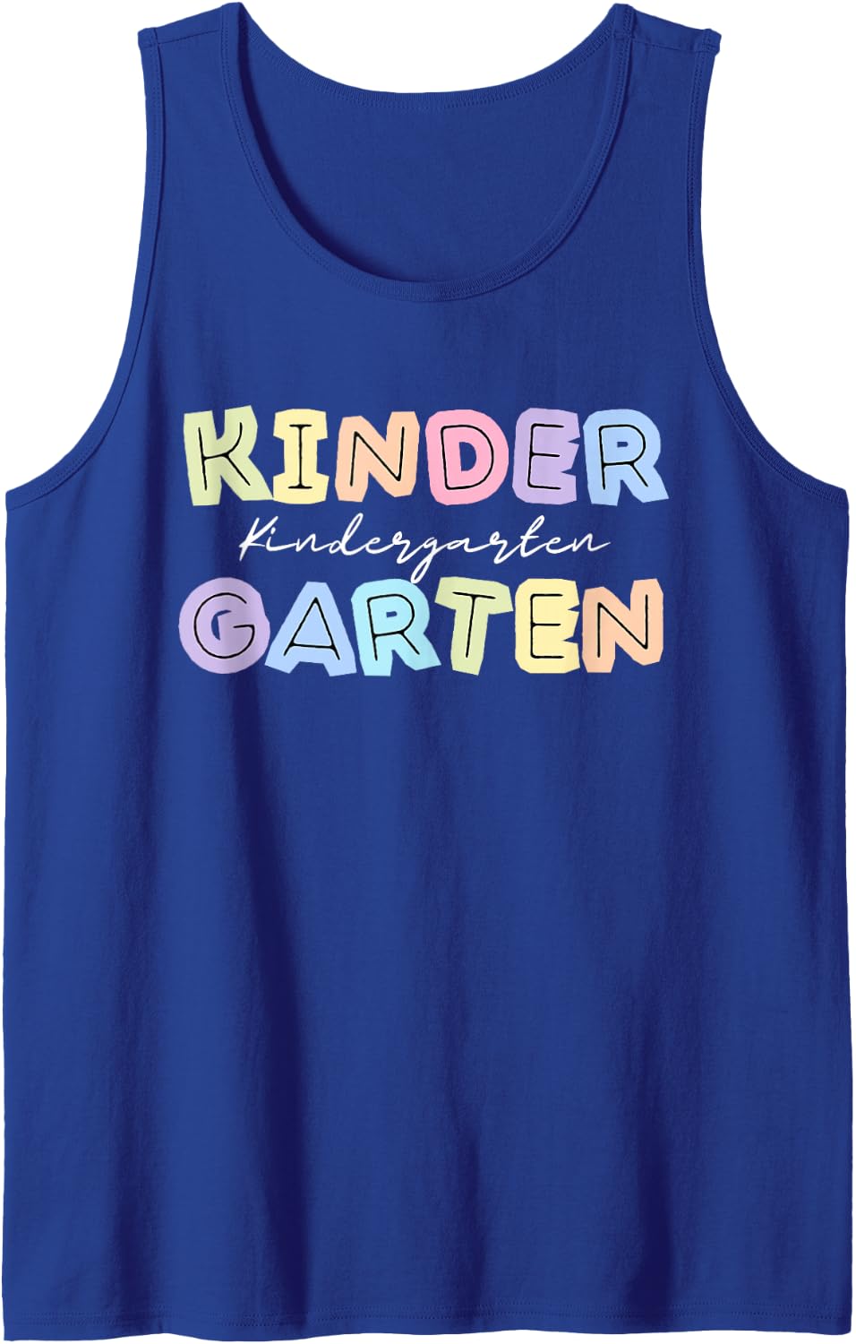 First Day Teachers Welcome Back to School Team Kindergarten Sleeveless Tank Top - Royal Blue