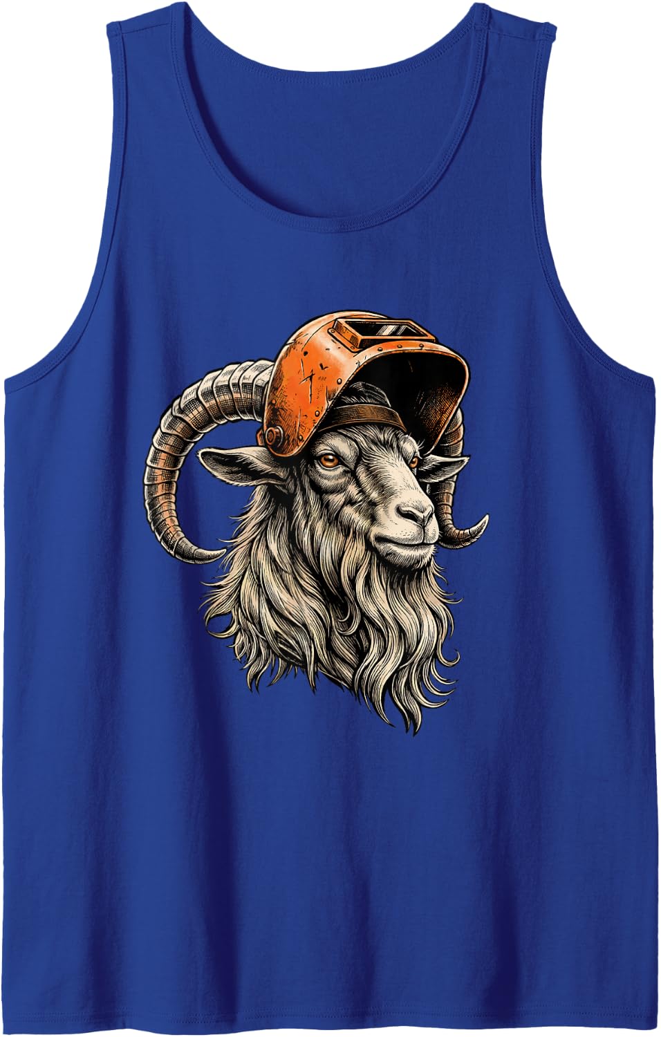 Welder Goat - Welding Metalworker Ironworker Tank Top - Royal Blue