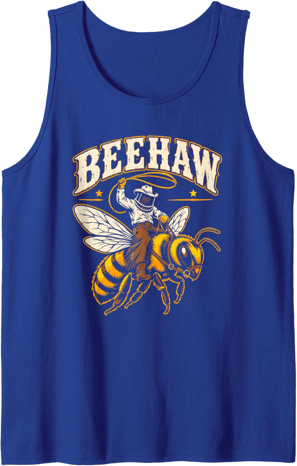 Beekeeper Beekeeping Farm Life Honey Bee Cowboys Beehaw Sleeveless Tank Top - Royal Blue