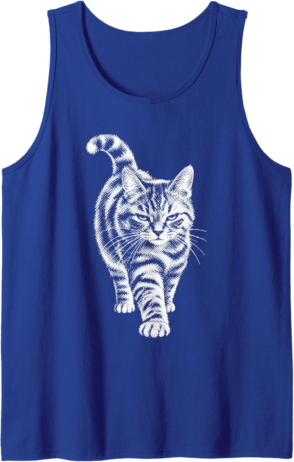 Sassy Cat Walking 2000s Y2k Grunge Aesthetic 90s Kitten Meme Sleeveless Tank Top - Royal Blue