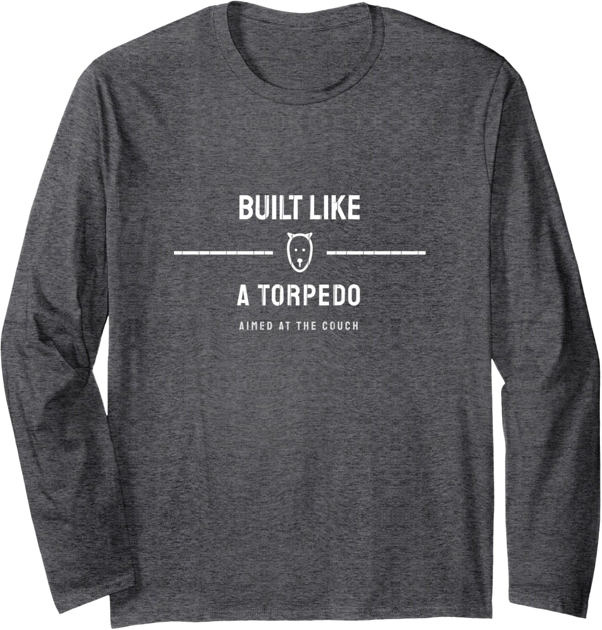 Bull Terrier Dog Dad Mini Bull Terrier Dog Lover Long Sleeve T-Shirt - Adult Unisex Dark Heather Grey