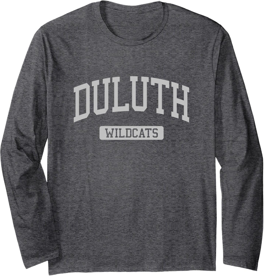 Duluth High School HS Duluth GA Varsity Sports Long Sleeve T-Shirt - Adult Unisex Dark Heather Grey
