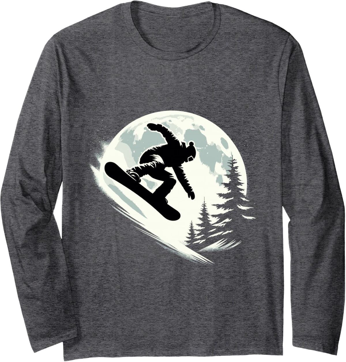 Cooler Snowboarder Apparel Snowboarding Snow Winter Sports Long Sleeve T-Shirt - Adult Unisex Dark Heather Grey