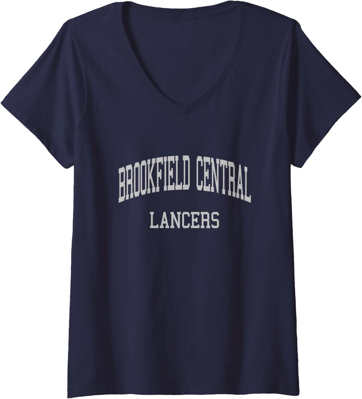 Women's Brookfield Central High School HS Brookfield WI Retro Sports V-Neck T-Shirt - Navy Blue
