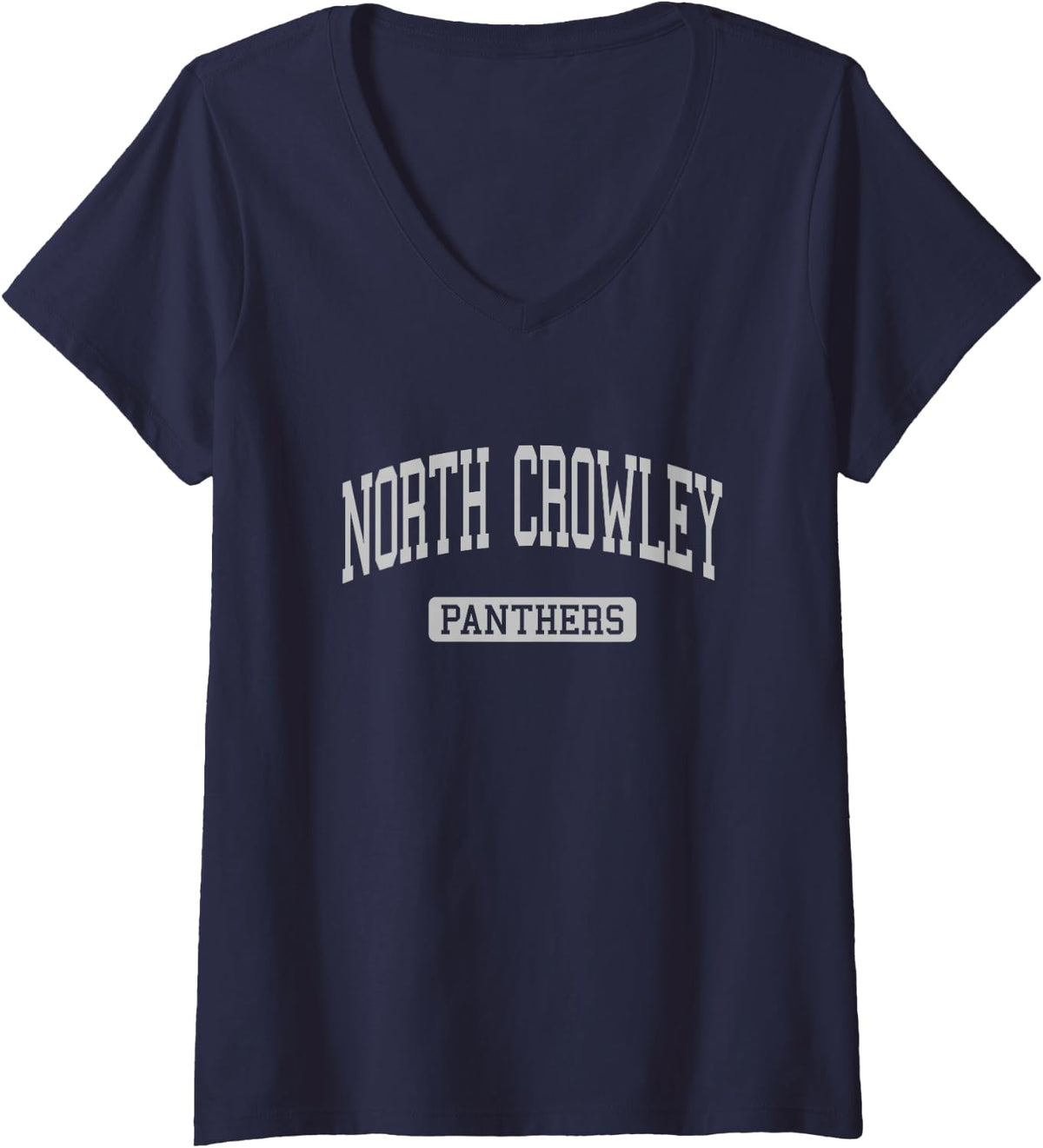 Women's North Crowley High School HS Fort Worth TX Varsity Sports V-Neck T-Shirt - Navy Blue