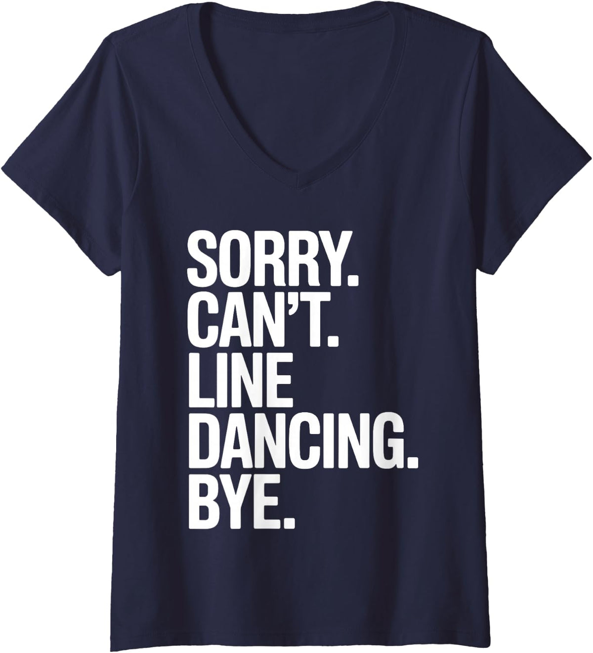 Women's Cool Line Dance Art for Men Women Country Western Line Dance V-Neck T-Shirt - Navy Blue