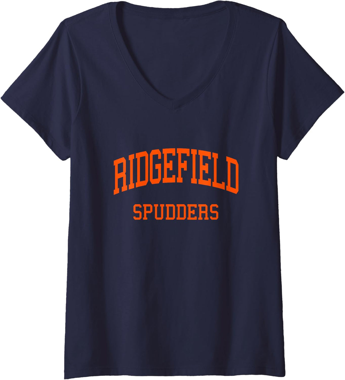 Women's Ridgefield High School HS Ridgefield WA Retro Sports V-Neck T-Shirt - Navy Blue