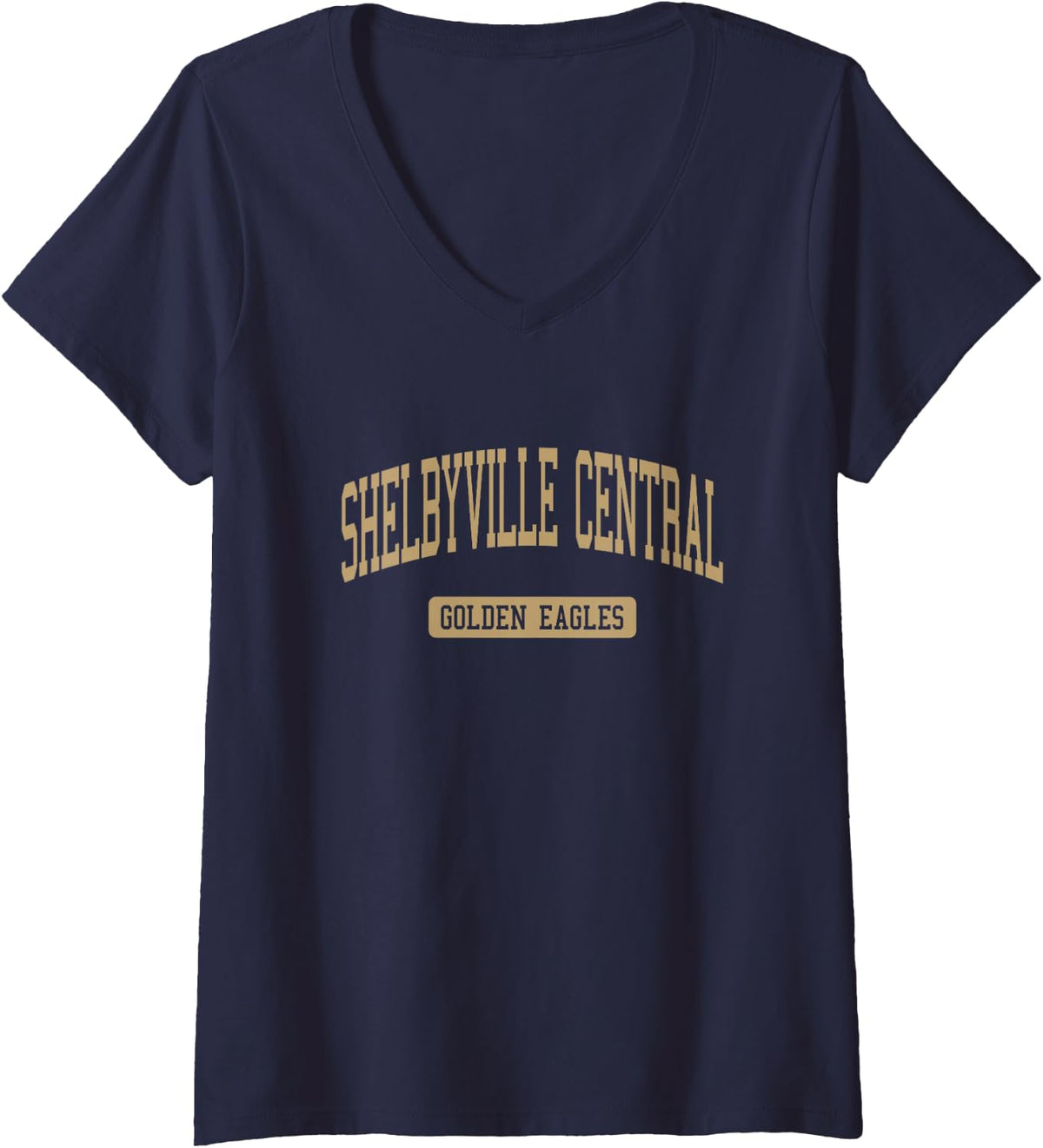 Women's Shelbyville Central High School HS Shelbyville TN Varsity Sp V-Neck T-Shirt - Navy Blue