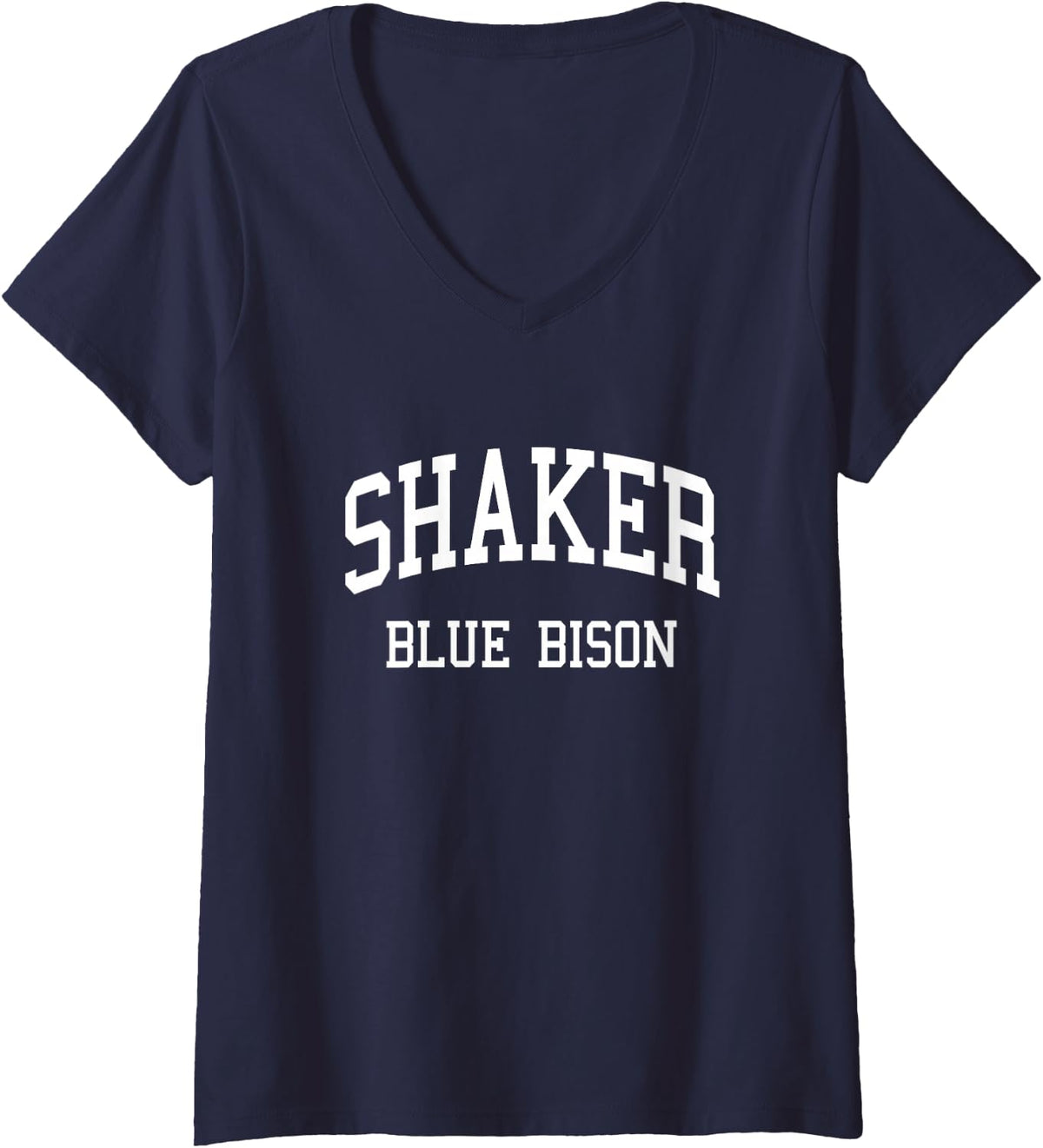 Women's Shaker High School HS Latham NY Retro Sports V-Neck T-Shirt - Navy Blue