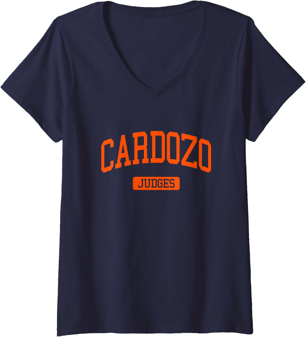 Women's Cardozo High School HS Bayside NY Varsity Sports V-Neck T-Shirt - Navy Blue