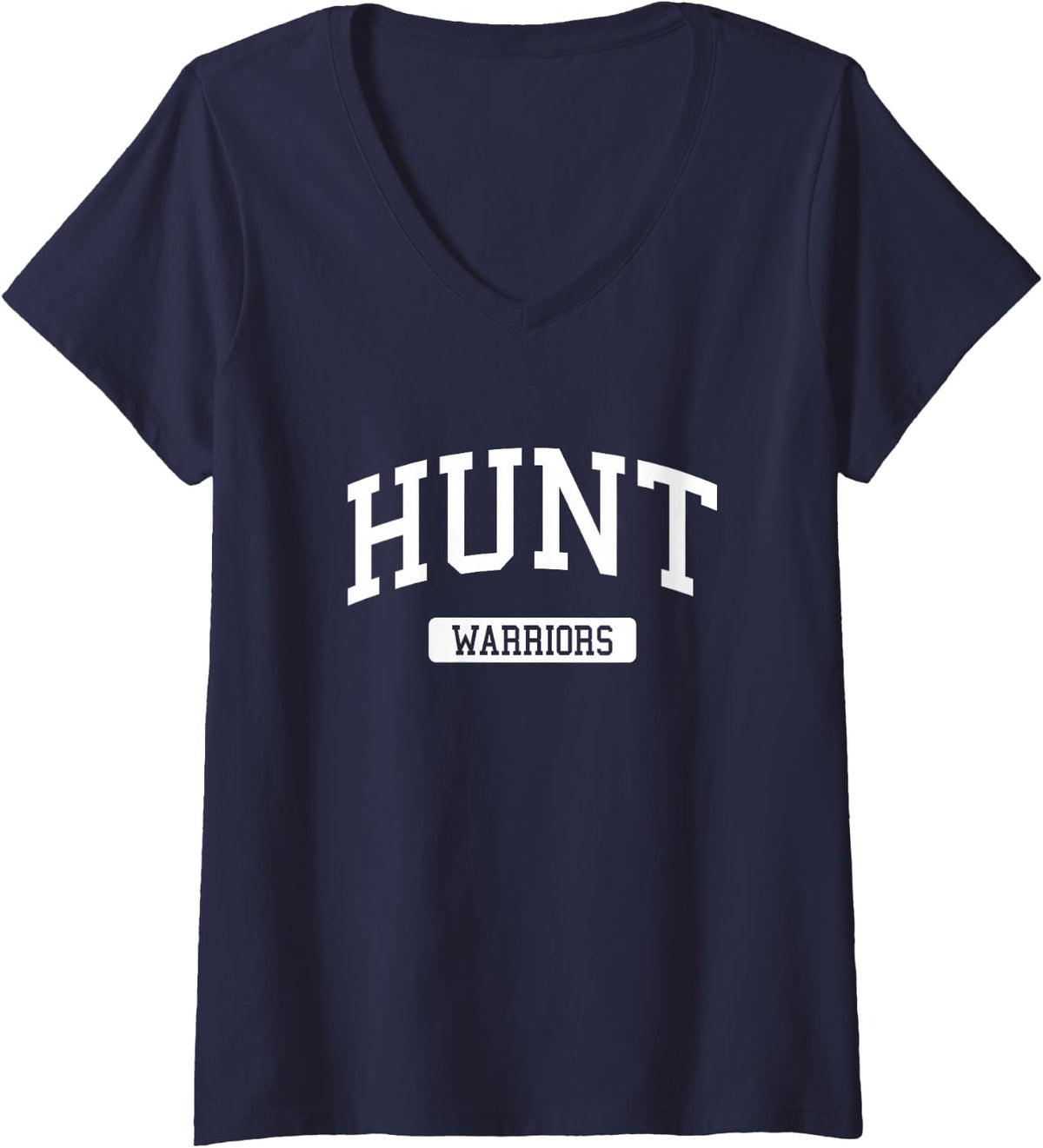Women's Hunt High School HS Wilson NC Varsity Sports V-Neck T-Shirt - Navy Blue