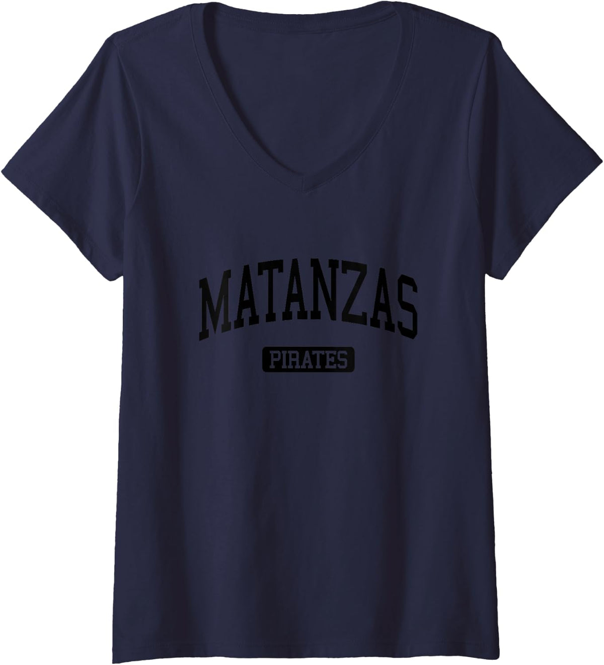 Women's Matanzas High School HS Palm Coast FL Varsity Sports V-Neck T-Shirt - Navy Blue