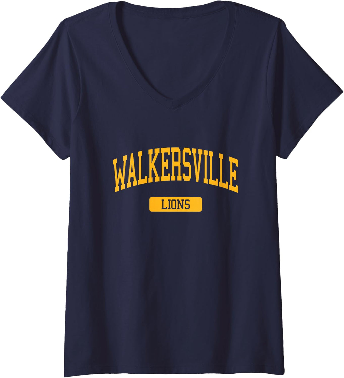 Women's Walkersville High School HS Walkersville MD Varsity Sports V-Neck T-Shirt - Navy Blue