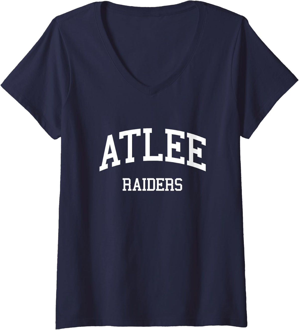 Women's Atlee High School HS Mechanicsville VA Retro Sports V-Neck T-Shirt - Navy Blue