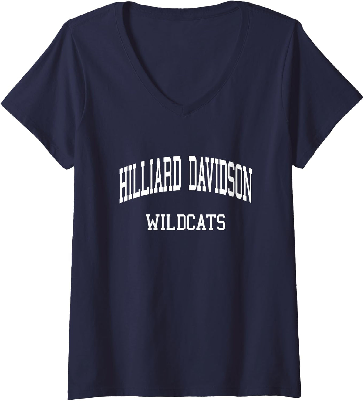 Women's Hilliard Davidson High School HS Hilliard OH Retro Sports V-Neck T-Shirt - Navy Blue
