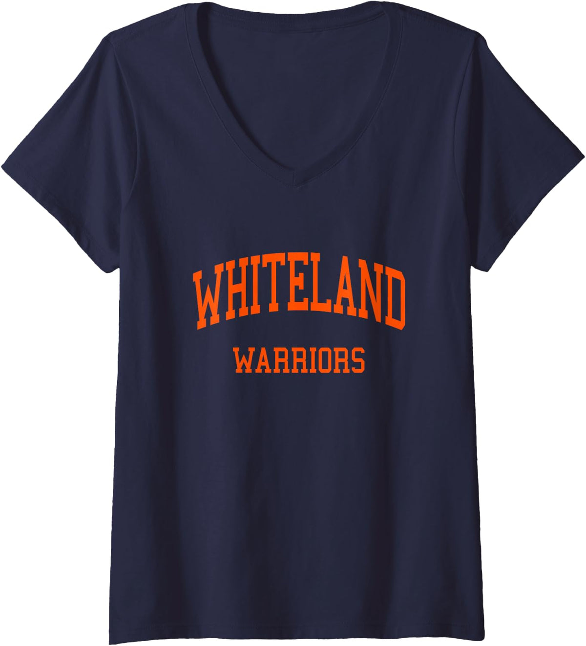 Women's Whiteland Community High School HS Whiteland in Retro Sports V-Neck T-Shirt - Navy Blue