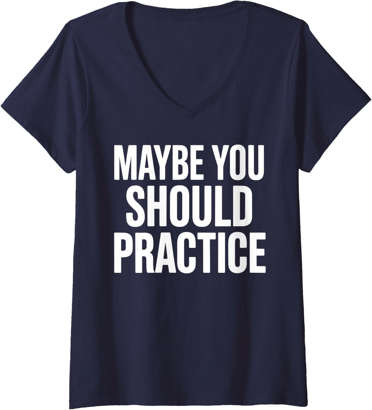 Women's Funny Music Teacher Art for Men Women Musician Music Teacher V-Neck T-Shirt - Navy Blue