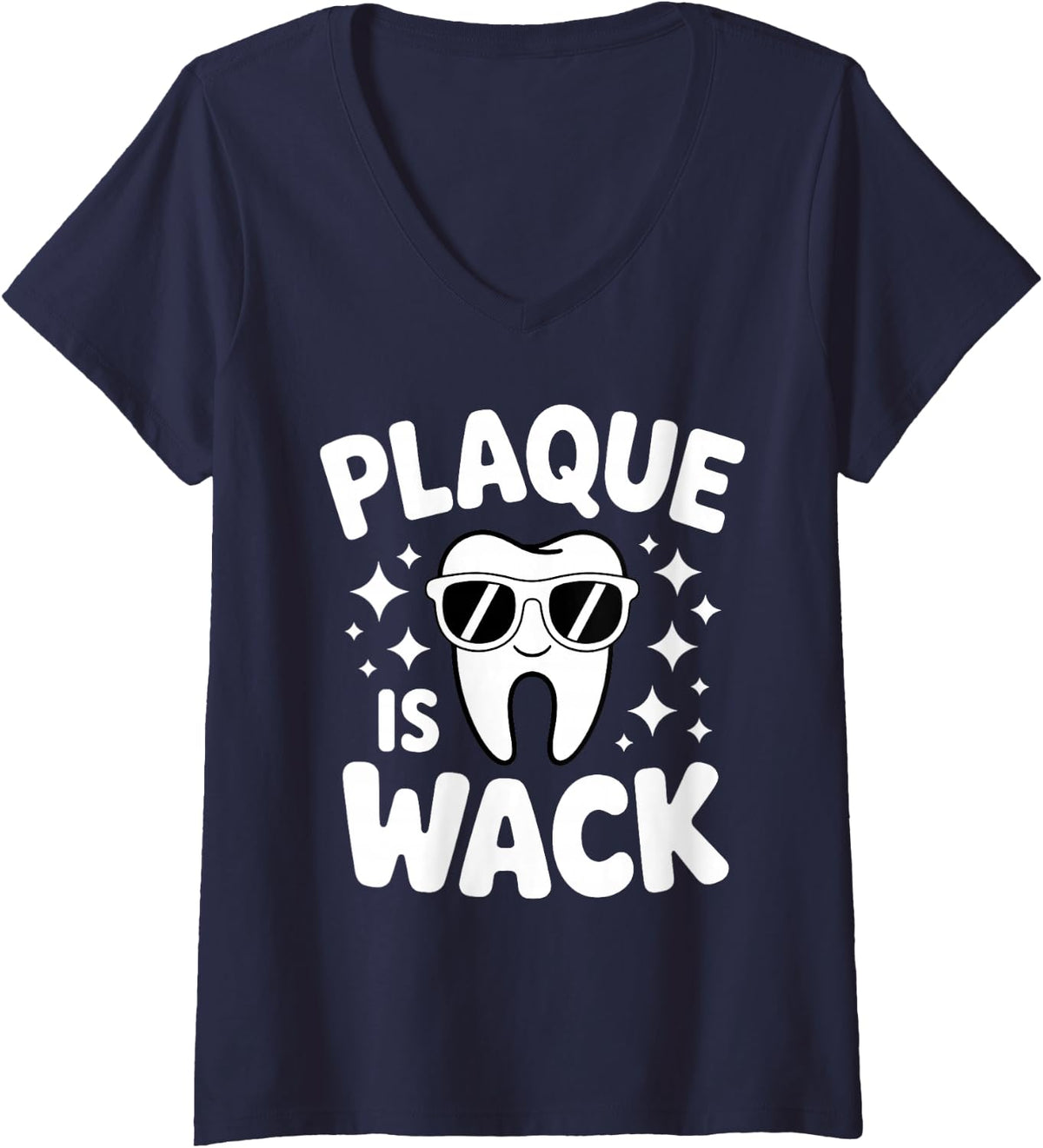 Women's Best Dentist Art for Men Women Tooth Doctor Dental Teeth V-Neck T-Shirt - Navy Blue