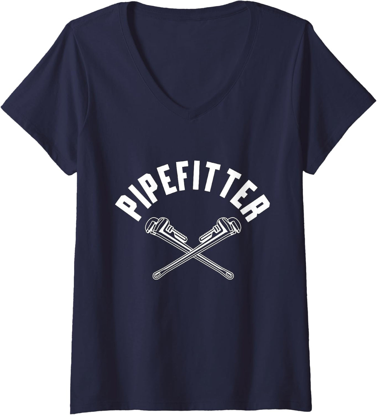 Women's Pipefitter V-Neck T-Shirt - Navy Blue