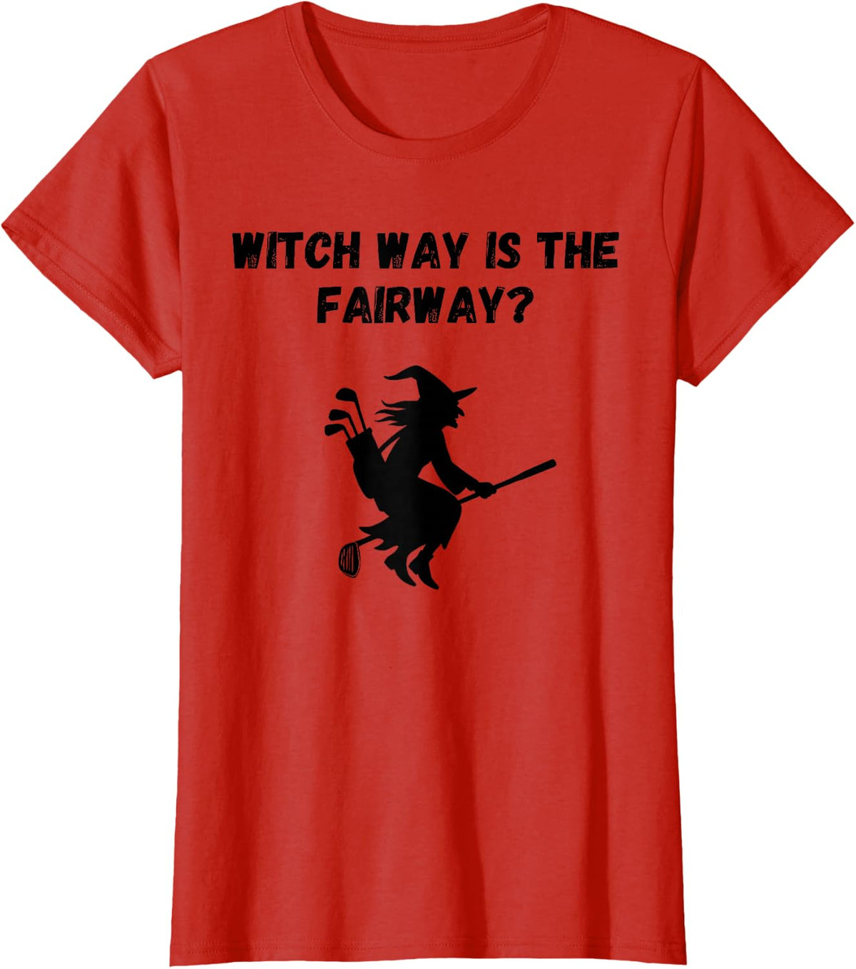 Witch Way is The Fairway T-Shirt - Red