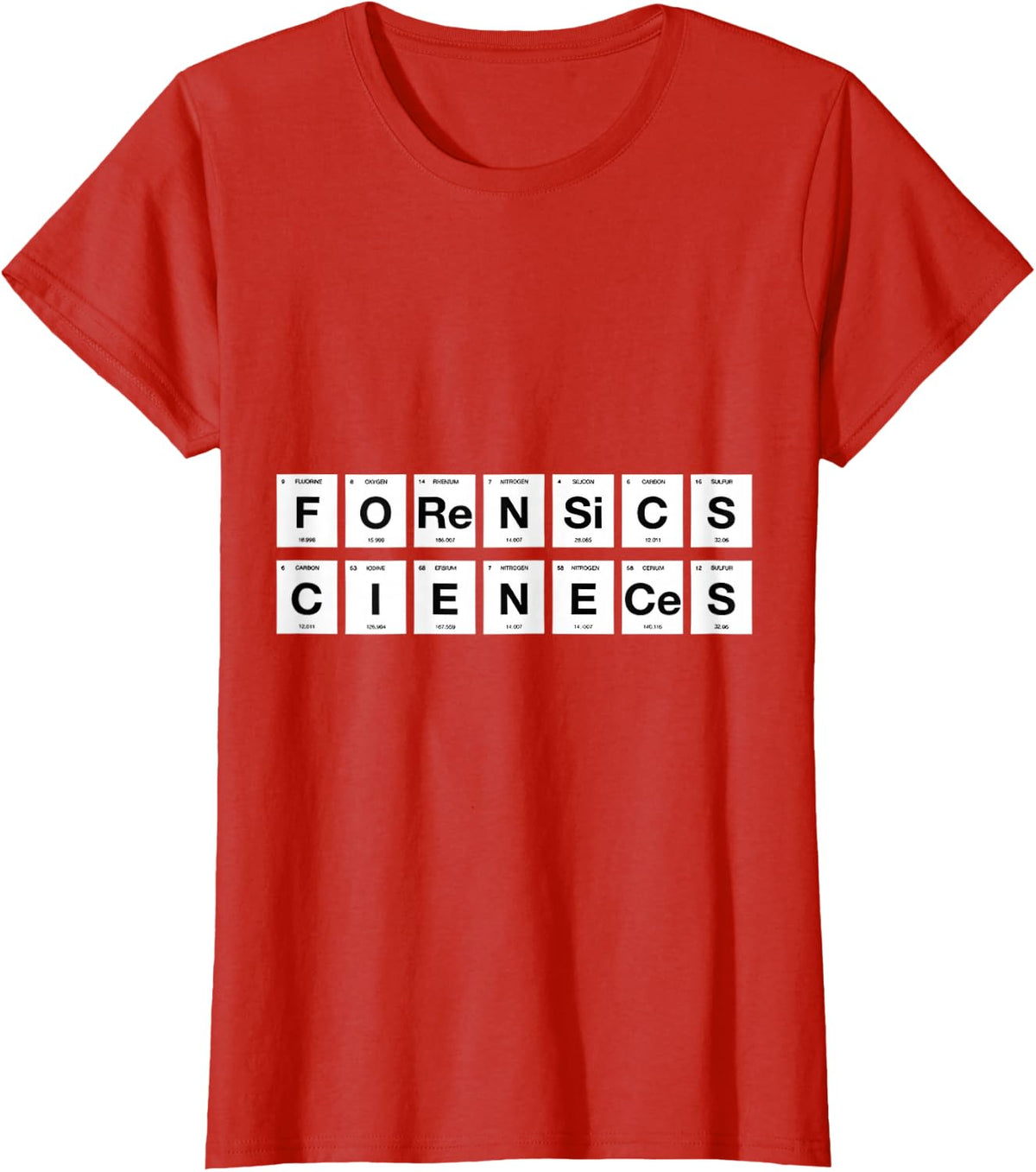 Funny Forensic Science Crime Lab Humor T-Shirt - Red