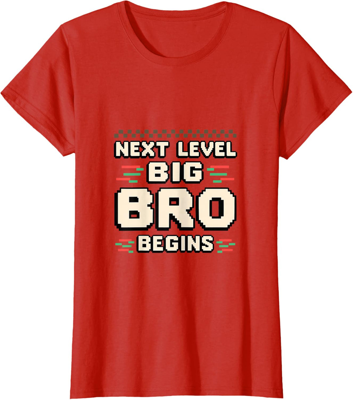 Next Level Big Bro Begins Funny Gamer Brother T-Shirt - Red