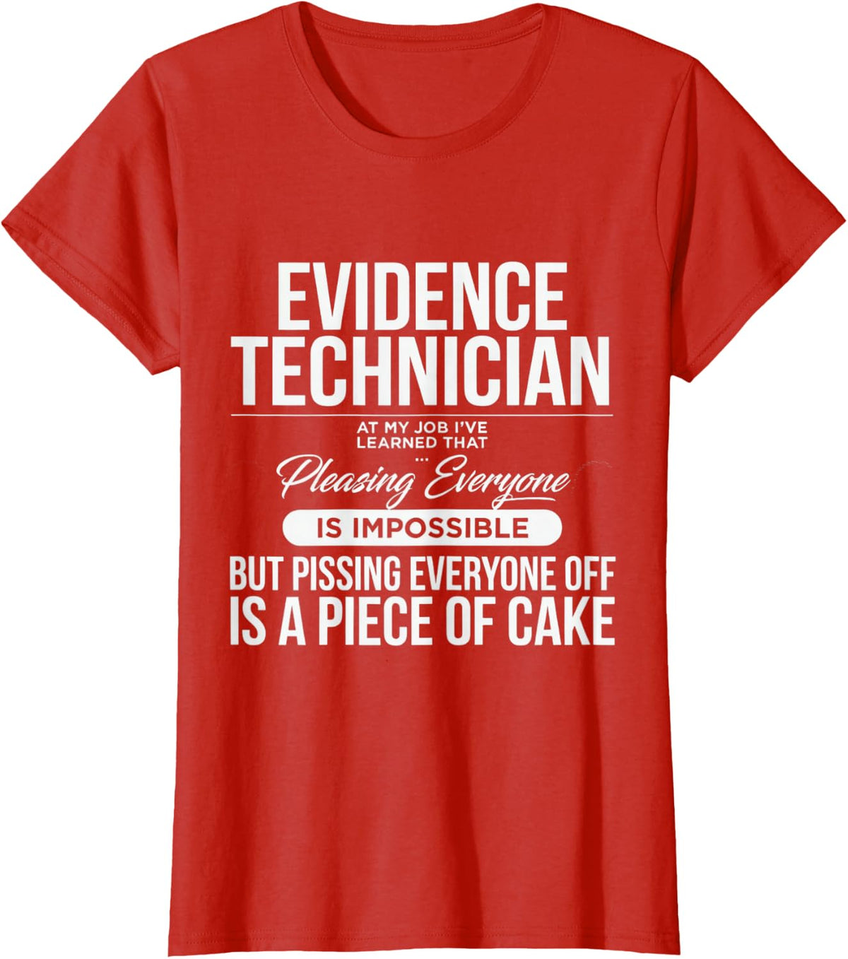Evidence Technician Crime Scene Forensics T-Shirt - Red