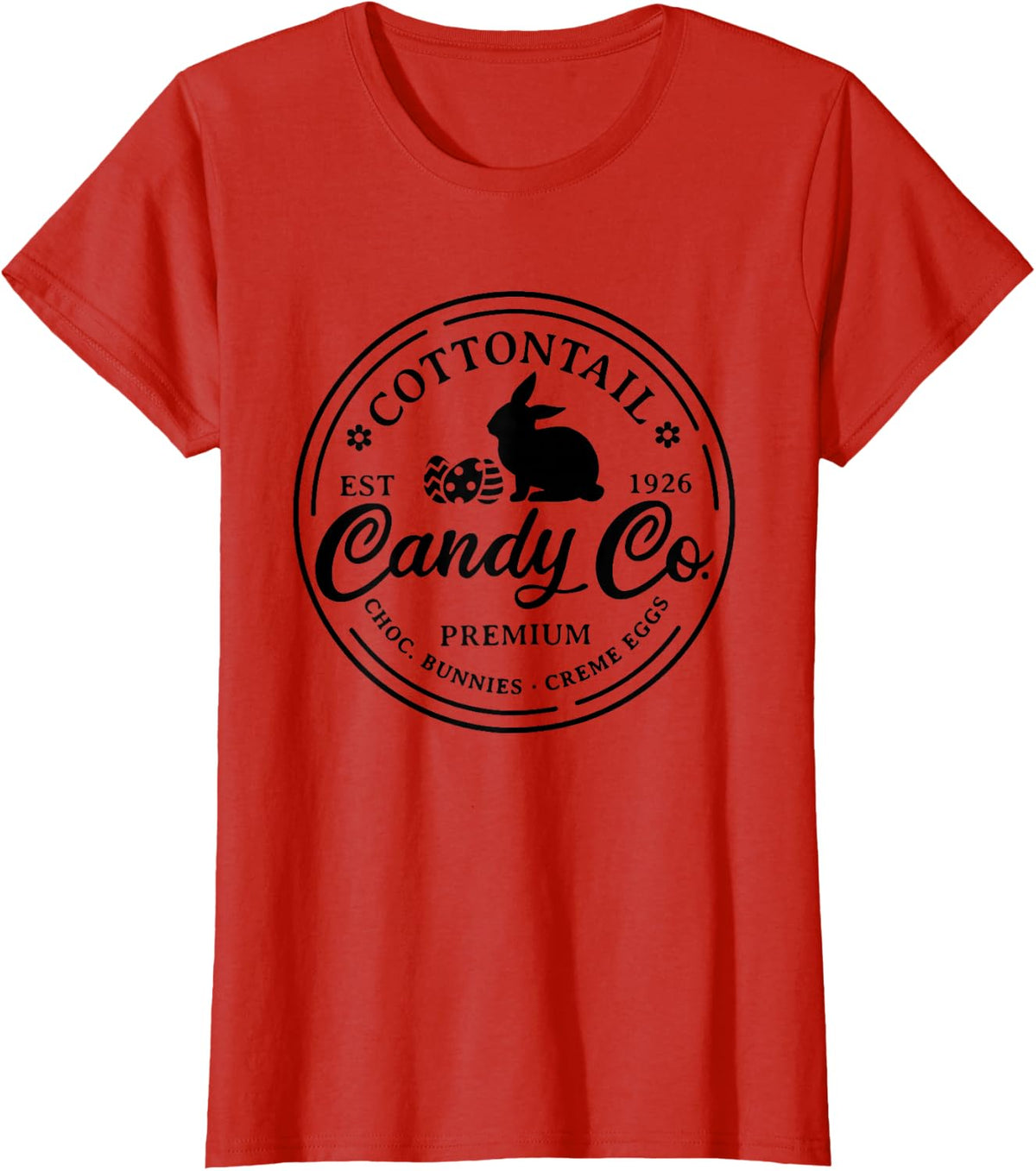 Cottontail Candy Company Easter Carrot Family Easter Day T-Shirt - Red