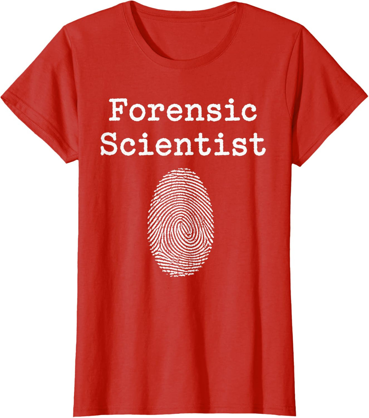 Forensic Scientist Fingerprint Analyst T-Shirt - Red