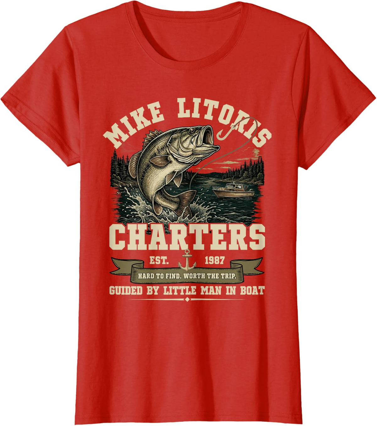Funny Adult Humor T-Shirt Mike Litoris Innuendo Joke Gag Gift Tees for Men - Red