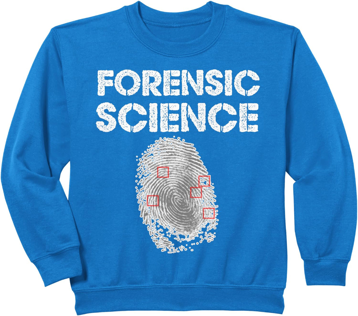 Fingerprint Analysis Evidence Forensic Science Investigator Sweatshirt - Royal Blue