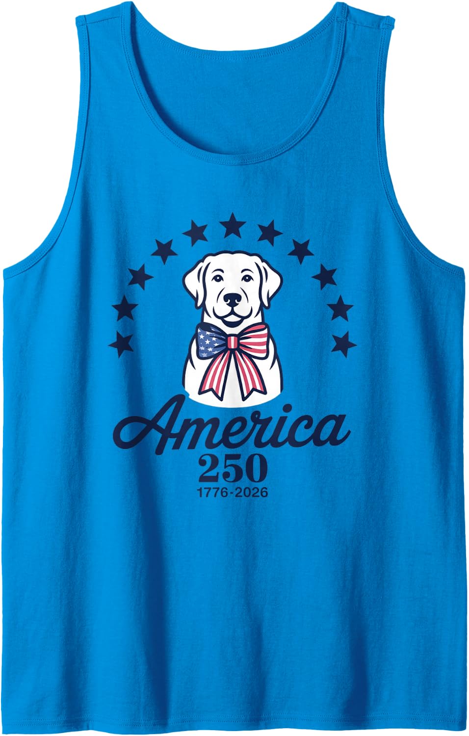 Patriotic Labrador America 250th Anniversary USA Tank Top - Sapphire Blue
