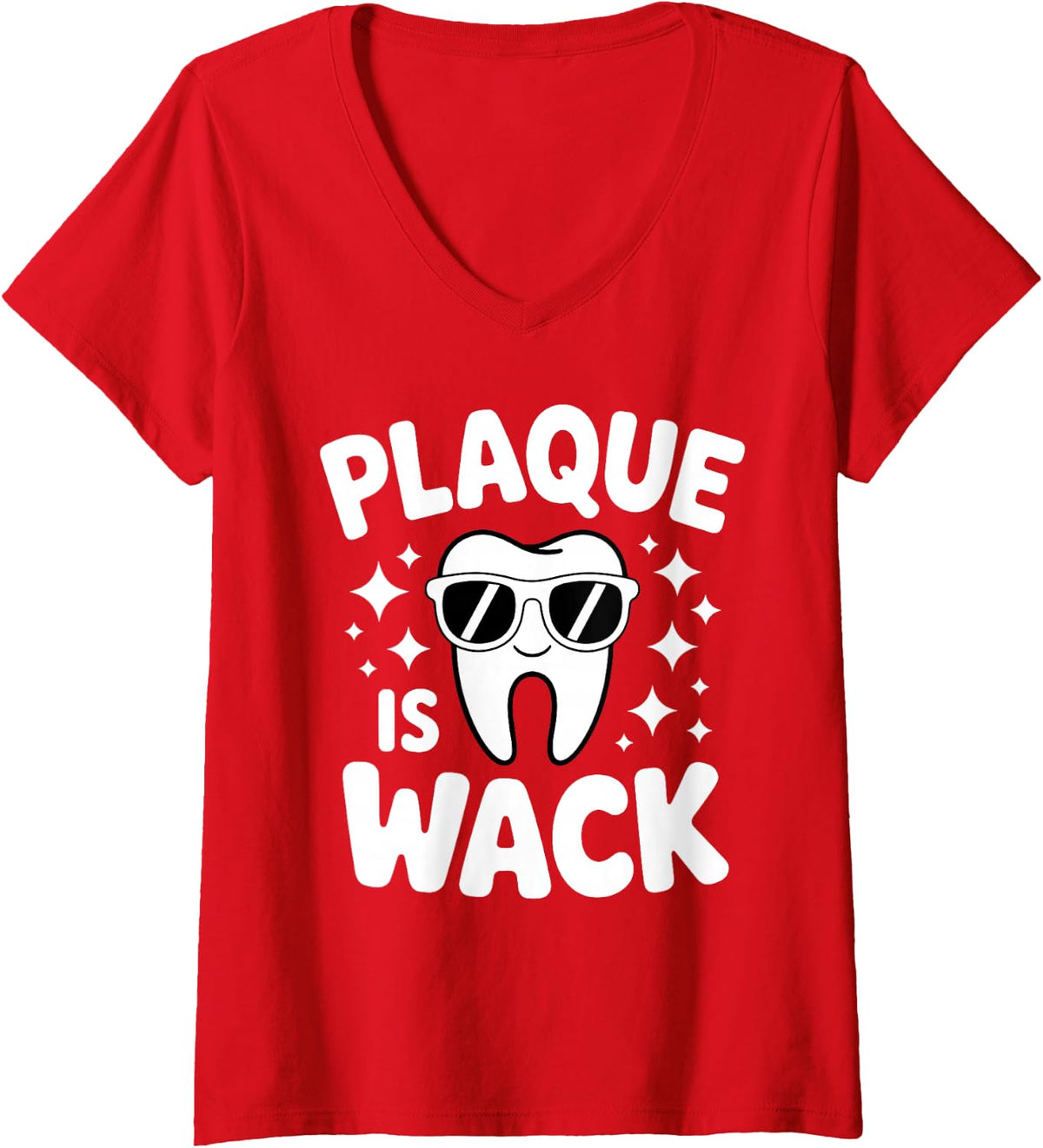 Women's Best Dentist Art for Men Women Tooth Doctor Dental Teeth V-Neck T-Shirt - Red