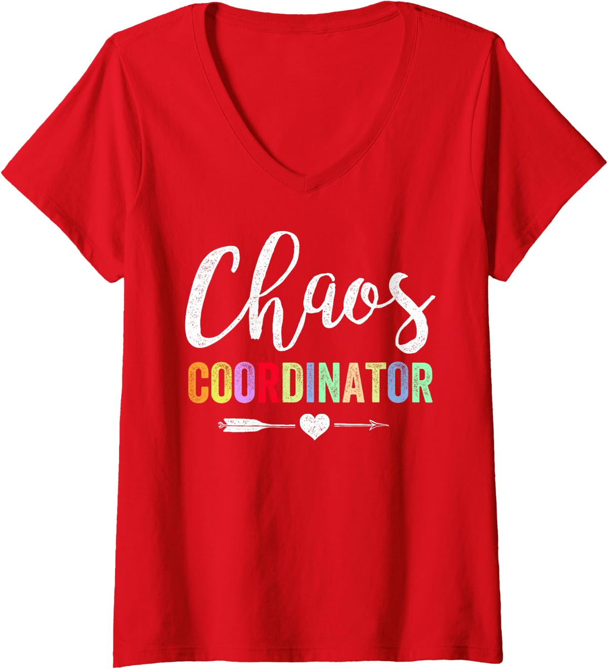 Women's Chaos Coordinator V-Neck T-Shirt - Red