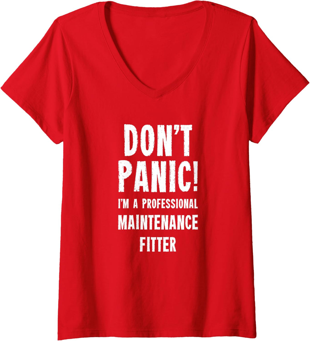 Women's Maintenance Fitter V-Neck T-Shirt - Red