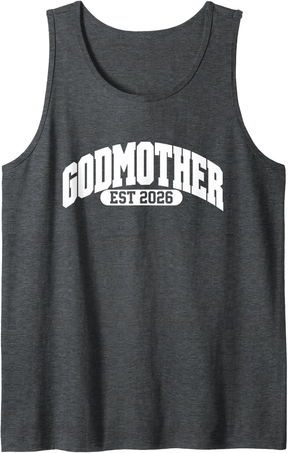Godmother Est 2026 Sleeveless Tank Top - Dark Heather Grey