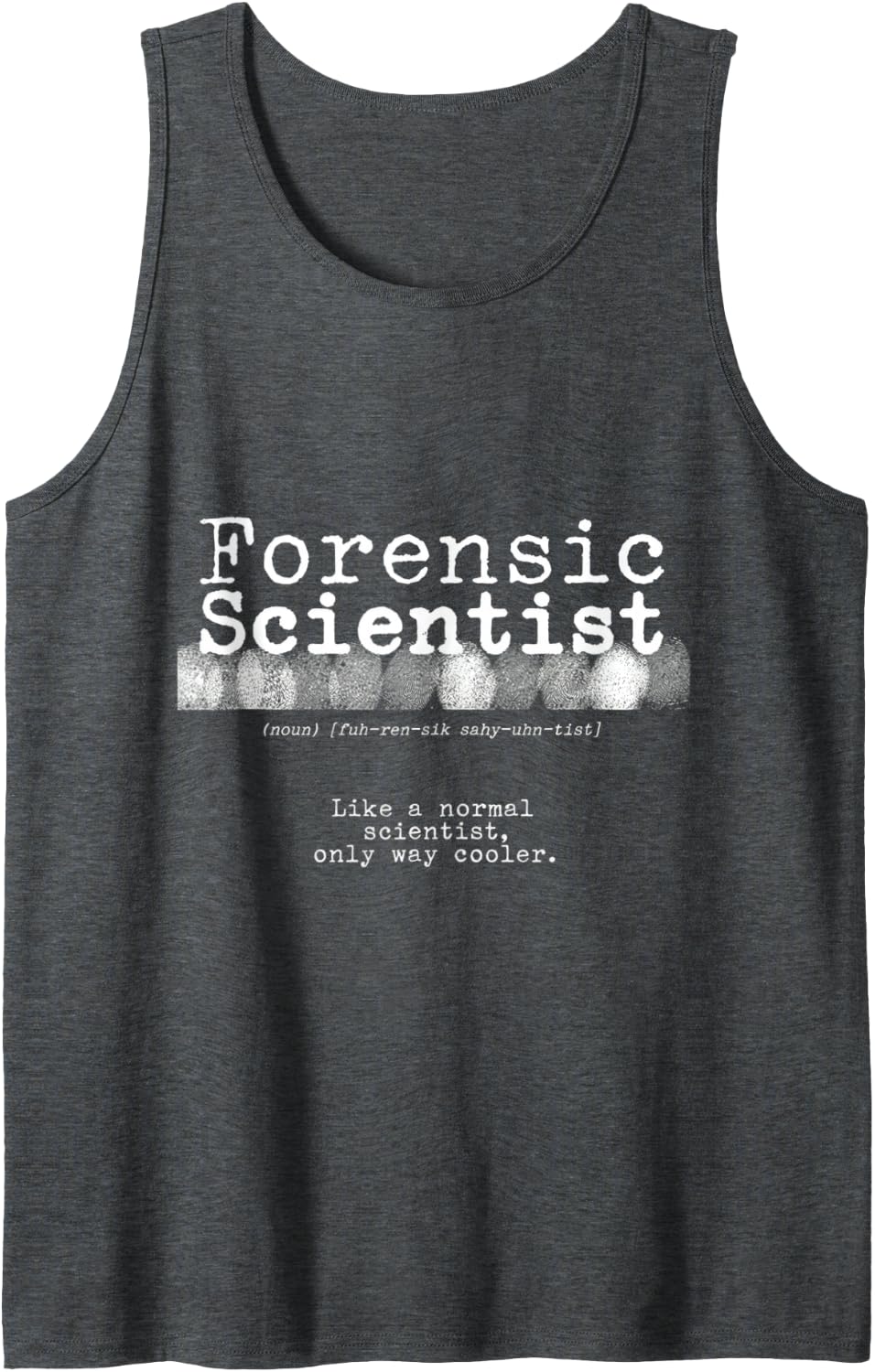 Forensic Science Microscopy Crime Lab Sleeveless Tank Top - Dark Heather Grey