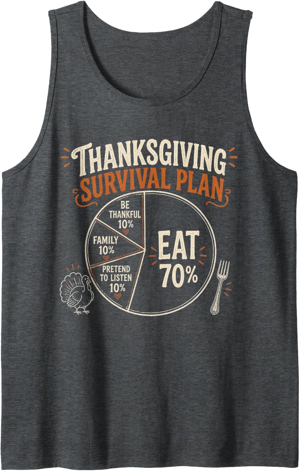 Day Sleeveless Tank Top - Dark Heather Grey