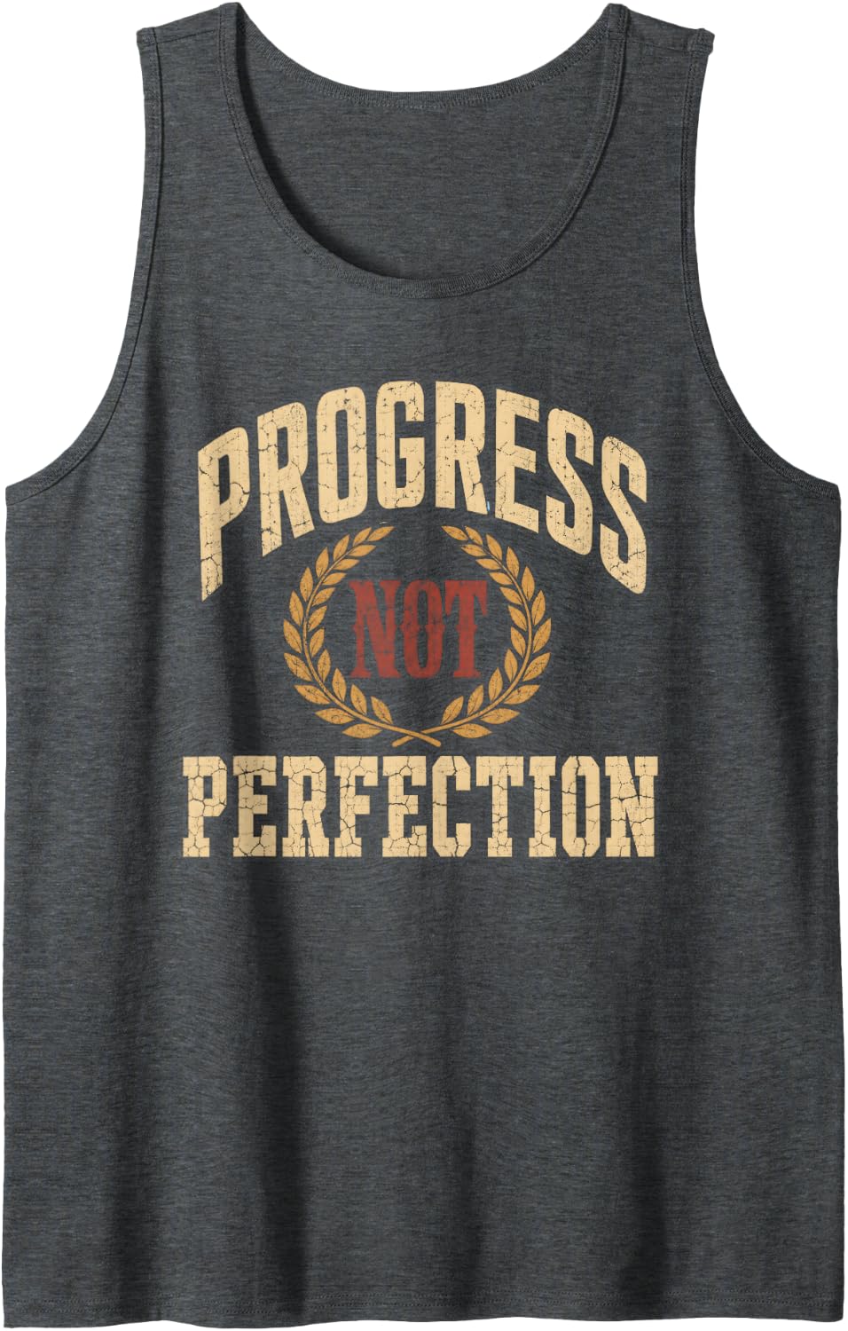 Progress Not Perfection Sped Paraprofessional Sleeveless Tank Top - Dark Heather Grey