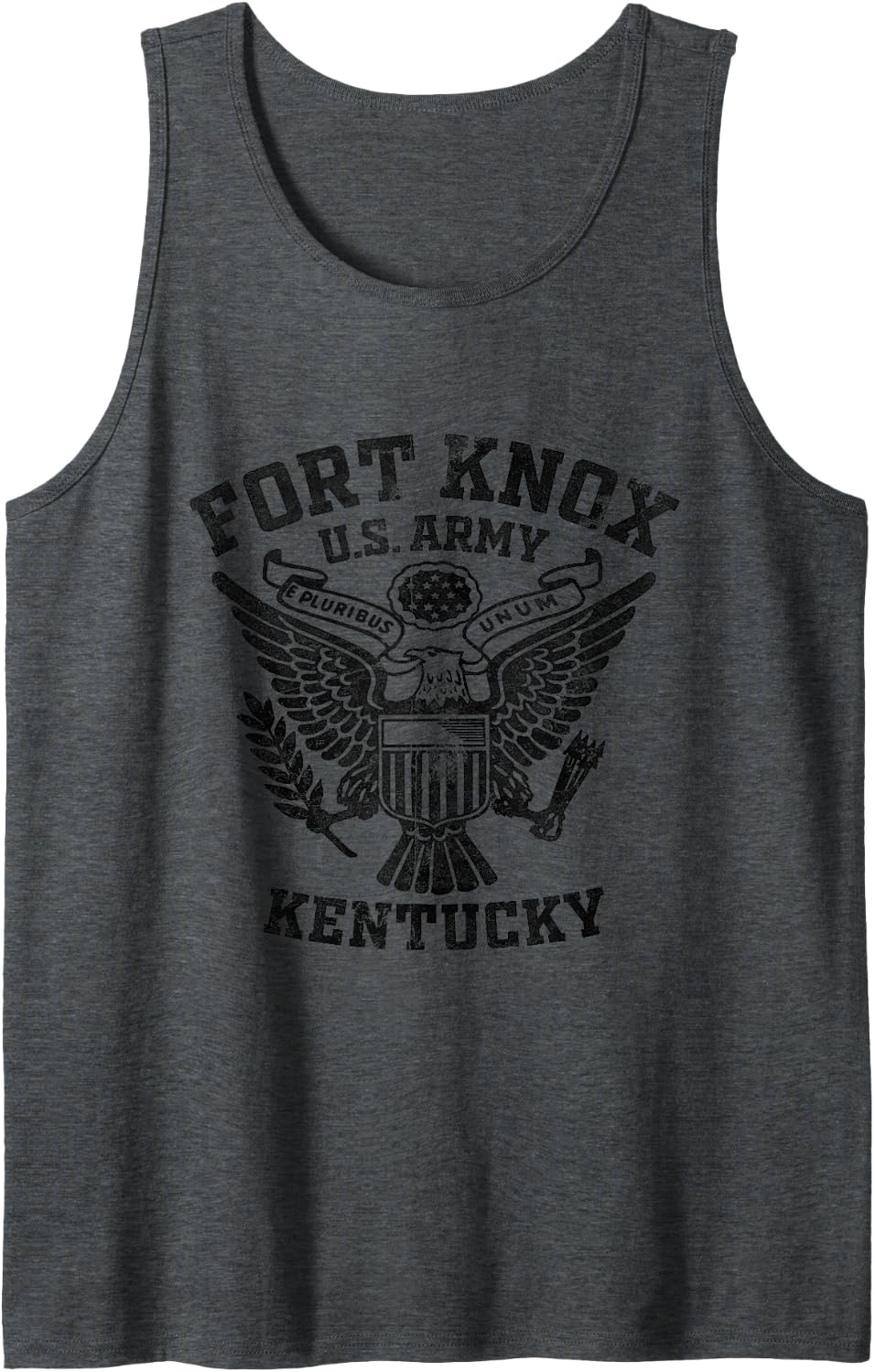 Fort Knox US Military Base Kentucky KY Ft Knox Veteran Tank Top - Dark Heather Grey