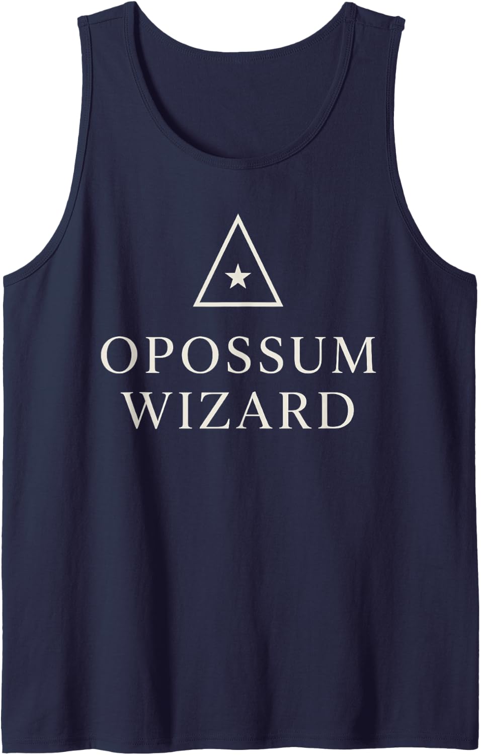 Opossum Wizard Funny Possum Meme Wizard Fan Gift Sleeveless Tank Top - Navy Blue