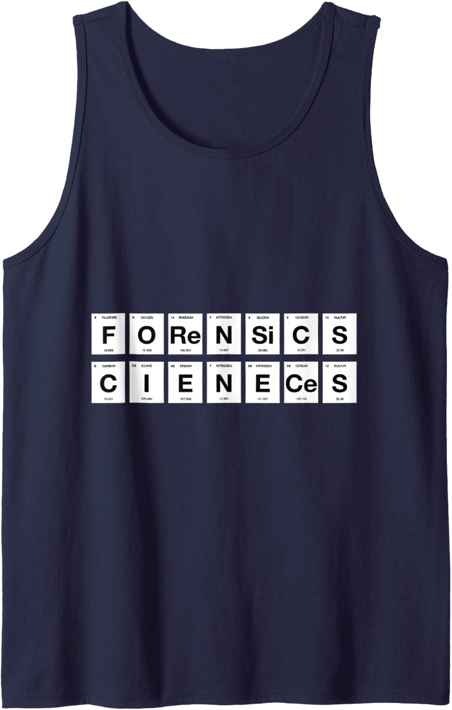 Funny Forensic Science Crime Lab Humor Sleeveless Tank Top - Navy Blue