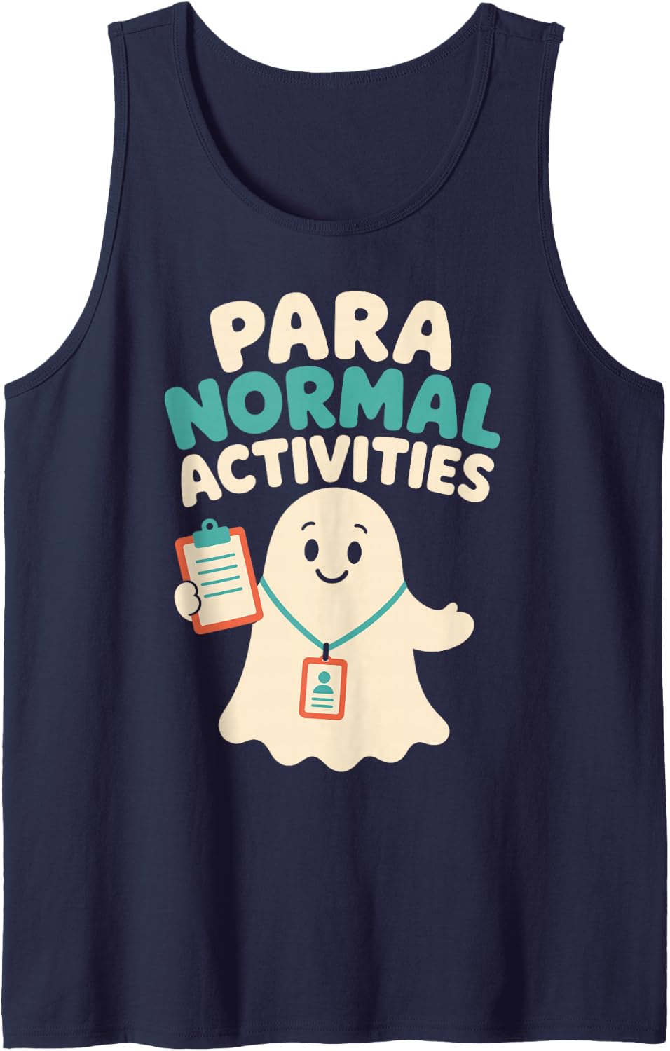 para Normal Activities Paraprofessional Teacher Aide Sleeveless Tank Top - Navy Blue