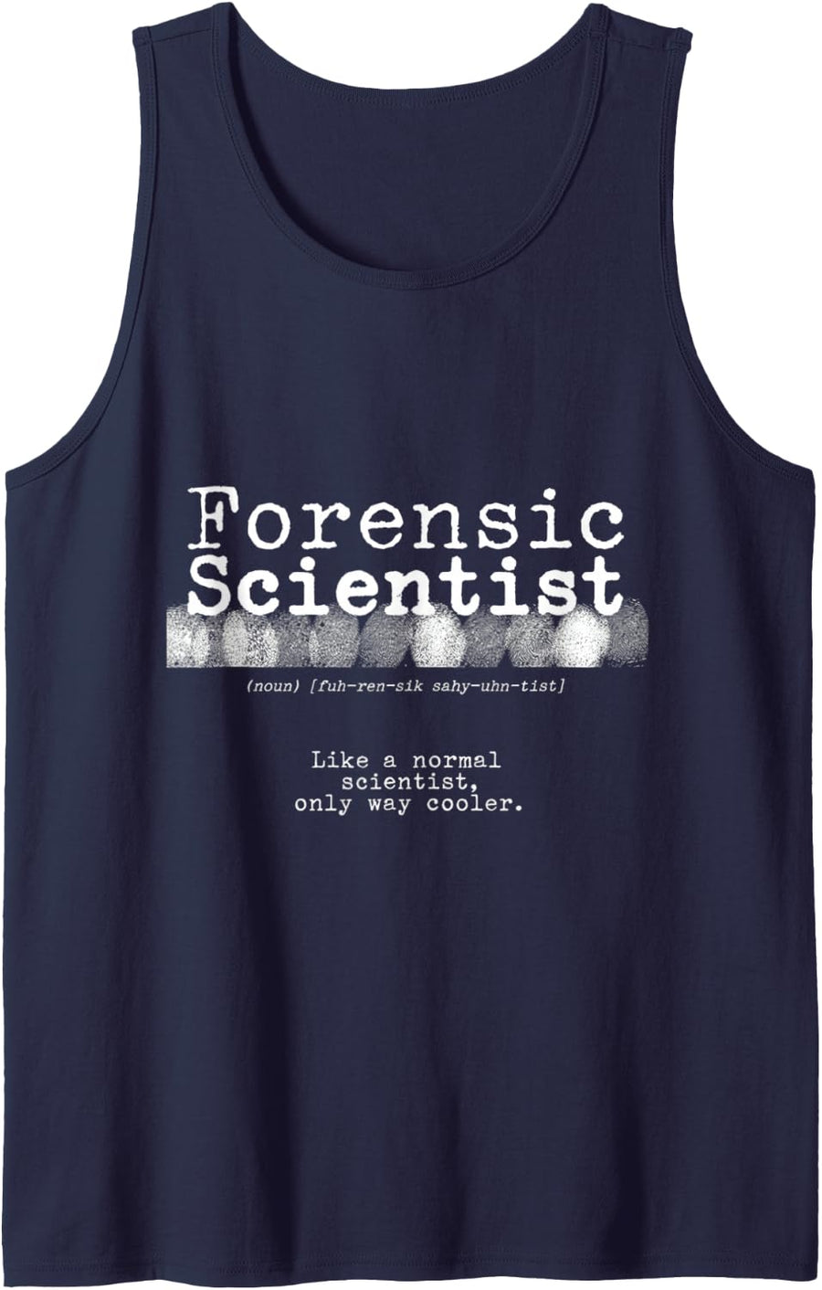 Forensic Science Microscopy Crime Lab Sleeveless Tank Top - Navy Blue